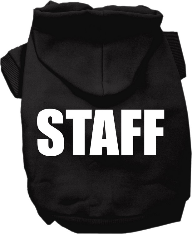 Staff Costume Screen Print Dog Hoodie Black Size SM